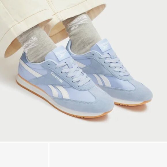 NEW REEBOK Fiori Low Profile Jogger Sneakers for women in Light Blue/white 72542 - Picture 8 of 9